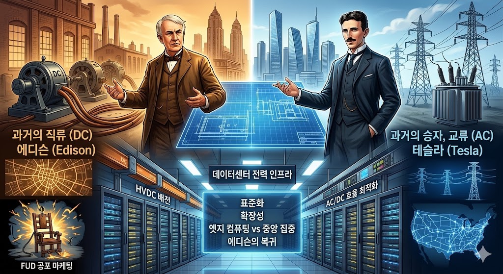 전류전쟁(War of Currents): 에디슨 vs 테슬라가 현대 IT 인프라에 남긴 유산